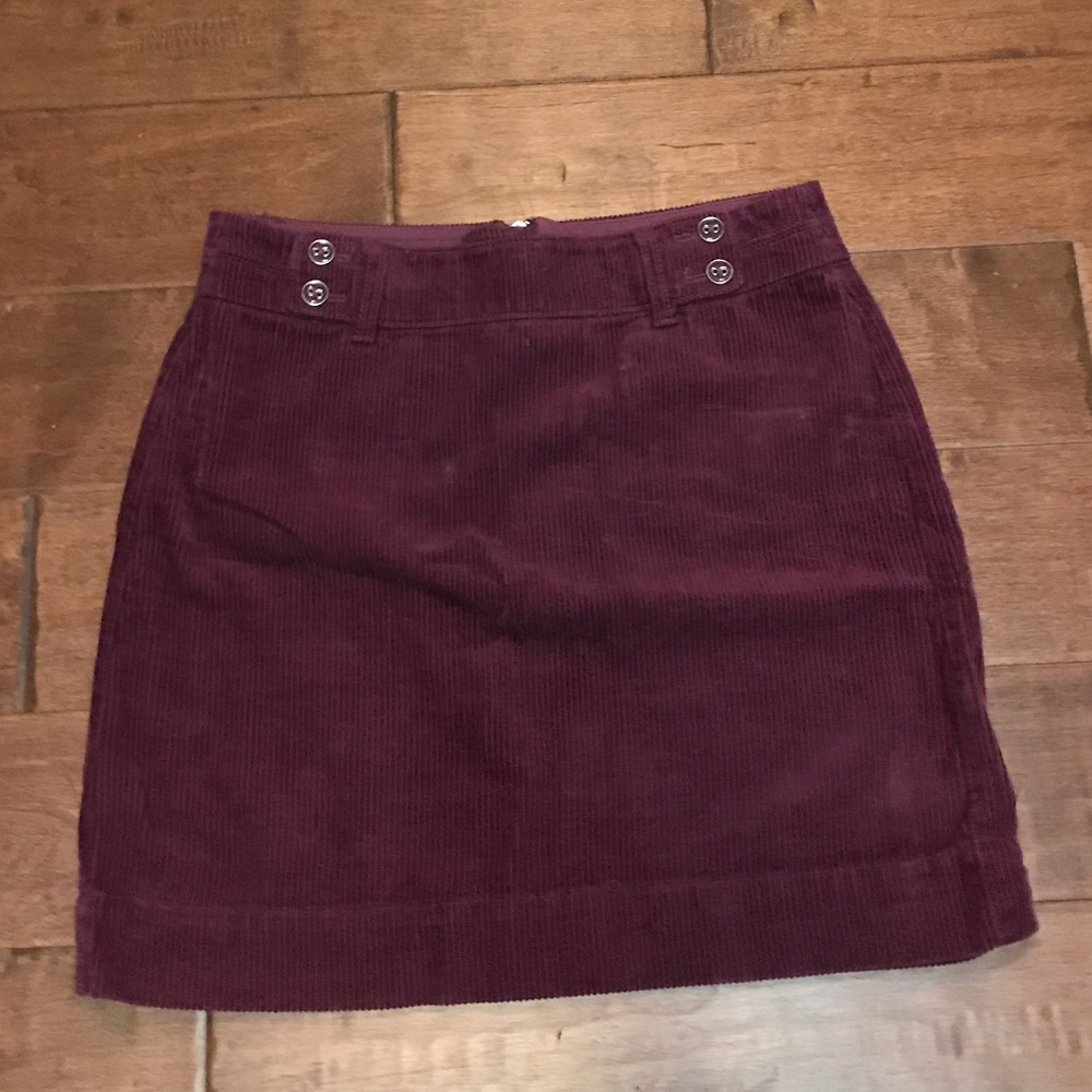 LOFT maroon corduroy skirt!